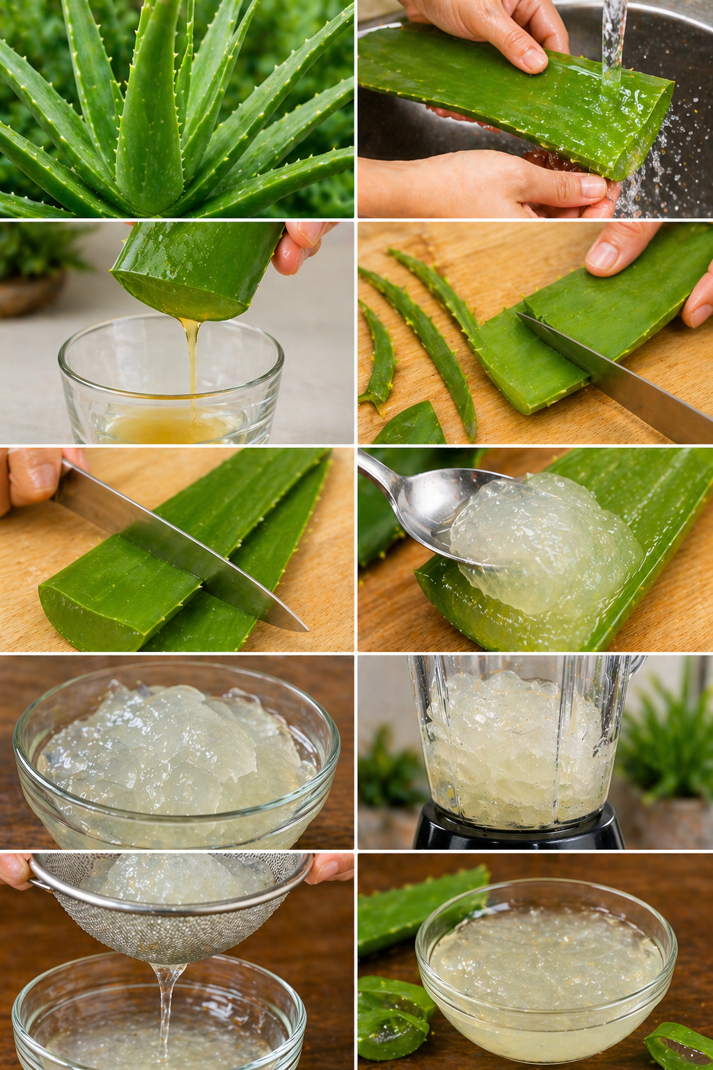 aloe vera gel making